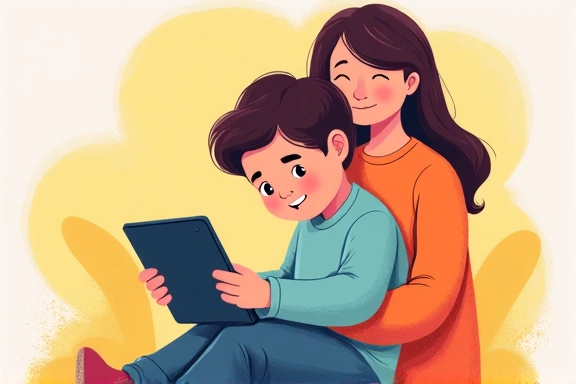 Children's online safety illustration