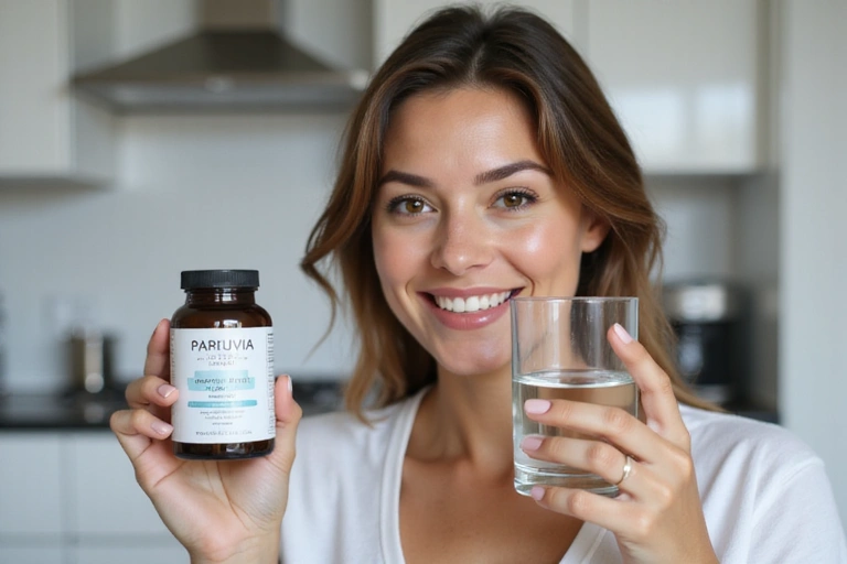Woman taking supplements