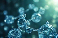 Illustration of omega-3 fatty acid molecules