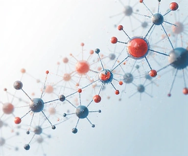 Stylized molecular structure representing scientific research